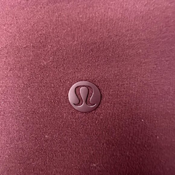 Lululemon Womens 2 Maroon Ease of Mind Long Sleeve Peplum Athletic Top - Picture 3 of 7